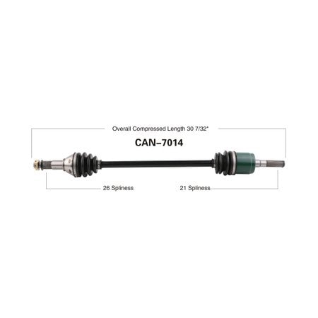 Wide Open OE Replacement CV Axle for CAN AM FRONT R MAVERICK CAN-7014